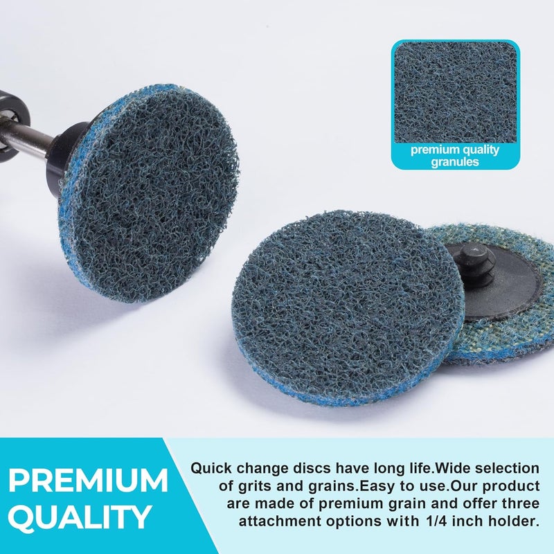 Shawya 46 PCS Sanding Discs 2 Inch Quick Change Sanding Discs Die Grinder Sanding Disc Fine Coarse Medium Surface Conditioning Discs for Burr Finish Rust Paint Removal - Image 3